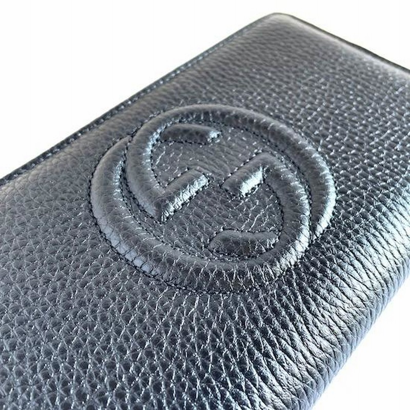 グッチ GUCCI ソーホー ラウンドジップ 長財布 ブラック【新品