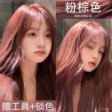 ✴️免運+台灣發貨✴️送新手染髮教程 粉棕色染髮劑 流行色染髮膏 天然植物無刺激 染頭劑 懶人染髮劑 免漂染發劑