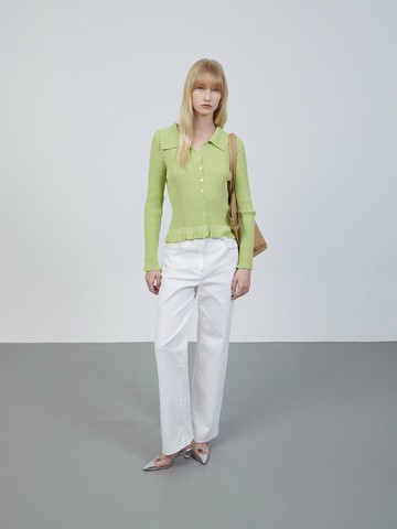 Open Collar Slim Cardigan (Z252KSL015)