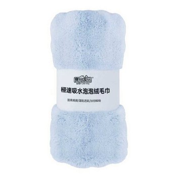 寶貝家品極速吸水泡泡絨毛巾-藍色35x75cm