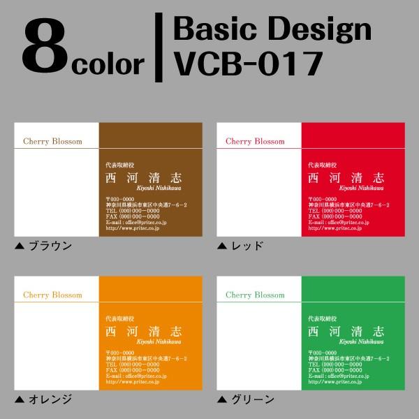 メール便 送料無料 名刺作成 ベーシックデザイン 100枚入[VCB-017]