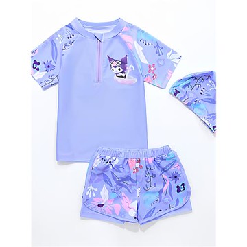 庫洛米兒童泳衣女童中大童新款女孩分體游泳衣夏專業溫泉游泳套裝