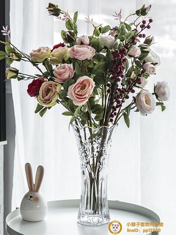 歐式大號玻璃透明花瓶客廳擺件插花水培 小獅子 Yahoo奇摩超級商城 Line購物