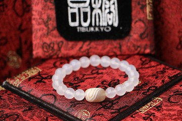 原礦純天然白瑪瑙8mm圓珠 蠶絲瑪瑙桶珠 手鏈飾品