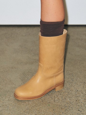 Modern Midi Boots_Beige