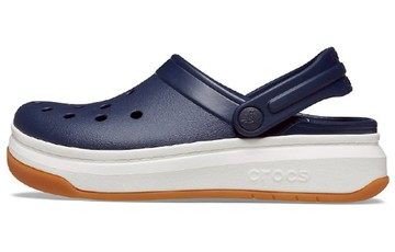CROCSBAND FULL FORCE THICK SOLE SANDALS UNISEX BLUE WHITE