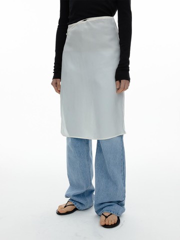 CUPRA LAYERED SKIRT_IVORY