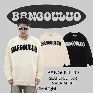 ☆LimeLight☆ BANG 美式街頭 字母 提花 圓領 毛衣 針織衫 慵懶風 廣州連線 BA-TS02