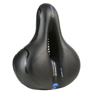 FITORA 運動騎行加厚寬版避震自行車座墊  藍色  1個
