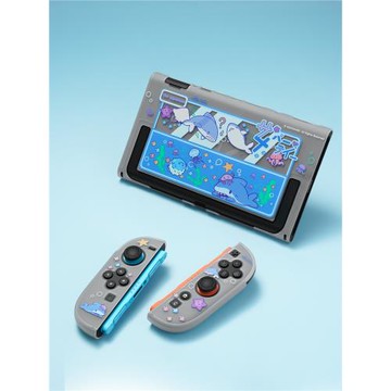 極想任天堂switch2代保護殼游戲機配件硬殼ns2透明保護套鯊鯊派對