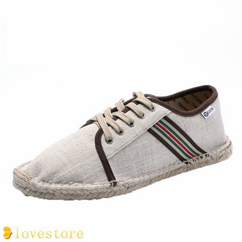 メンズ エスパドリーユシューズ スニーカー 履き心地抜群 カジュアル スリッポン キャンバスシューズ 亜麻 快適 男性用 ジュート巻き 黒 通販 Lineポイント最大0 5 Get Lineショッピング