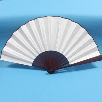 大仿古空白裐扇子 雙面空白高級絹布扇子(白布面)長33cm/一袋10支入(定120) 空白布扇子~5526【APP滿額下單10%點數(單一帳號最高1000點)】4/30止