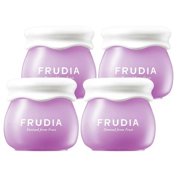 FRUDIA 望莓止渴 藍莓補水凝霜 10g 含藍莓冷壓萃取、水果籽油、黑醋栗葉萃取物 水感凝霜質地  4罐