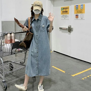 ＊ORead＊休閒寬鬆牛仔連身裙(藍色M~2XL)【限定加碼✿全館滿額再折】