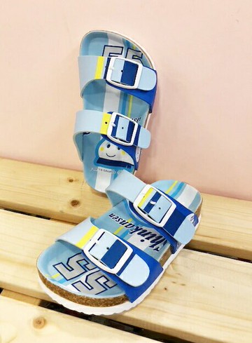 【震撼精品百貨】Shin Kan Sen 新幹線 台灣製新幹線正版兒童勃肯涼鞋-淺藍(13 19號) 震撼日式精品百貨