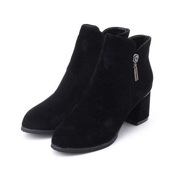 RIN RIN 玫瑰鑽跟靴 黑 女鞋