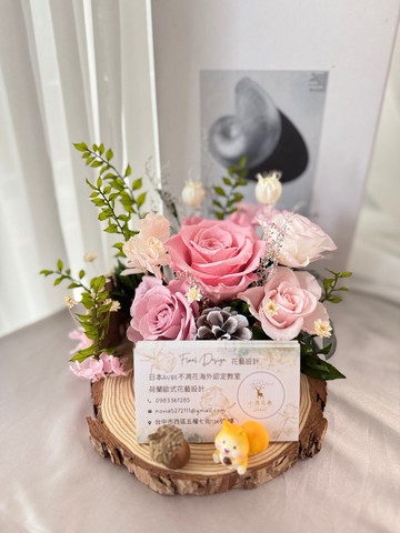 永生花桌花 開幕賀禮 永生花名片座