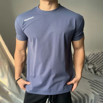 台灣出貨 美式投籃服跑步籃球戶外健身速幹打底高彈透氣修身短袖運動衣訓練衣籃球衣 健身房上衣