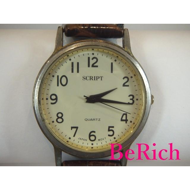 ジェイアクシス J-AXIS SCRIPT メンズ 腕時計 アイボリー 文字盤