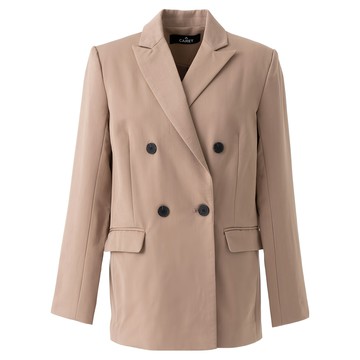 CARET 女款雙排釦西裝外套  M  米白