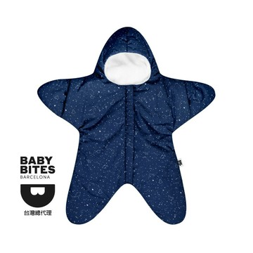 西班牙BabyBites鯊魚咬一口嬰幼兒睡袋－午夜藍小海星