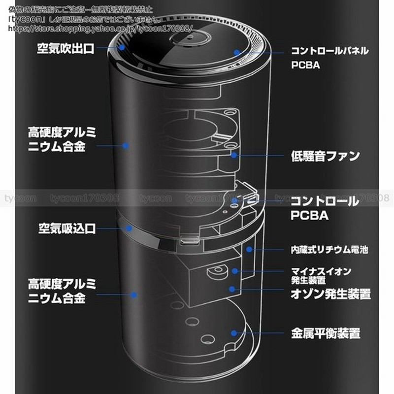空気清浄機 オン発生器 車 オゾン 発生器 カー用品 車用 車載空気清浄機 コンパクト 小型 エアクリーナ プラズマクラスター 自動オフ 花粉対策 通販 Lineポイント最大get Lineショッピング
