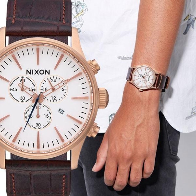 NIXON ニクソン A4052459 THE SENTRY LEATHER CHRONO セントリー