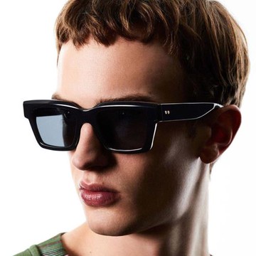 【GIGI Studios】 立體時尚長方框太陽眼鏡(黑 - CARAVAGGIO-6785/1)