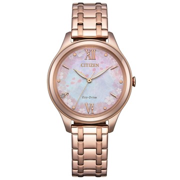 CITIZEN LADYS 光動能 晶鑽時尚腕錶 錶 手錶 送禮 EM0508-98W