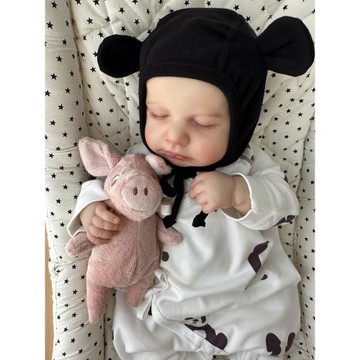 黑色嬰兒男女寶寶屬年帽休閑純棉保暖透氣防風系帶帽護耳造型新款