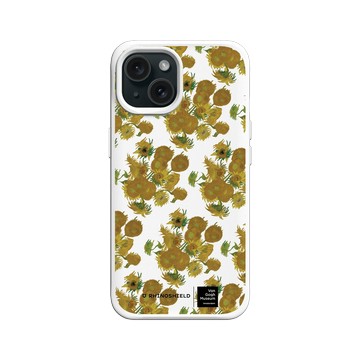 iPhone 15 SolidX 白 - Van Gogh Museum - 向日葵 - 重複圖案