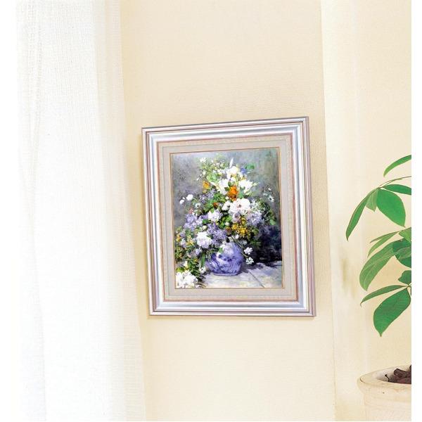 名画額縁 フレームセット 〔F6AS〕 ルノワール 「花瓶の花」 477×571×59mm 壁掛けひも付き