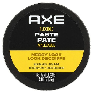 AXE, Messy Look™，柔性膏狀物，中度保持/低度光澤，2.64 盎司（75 克）