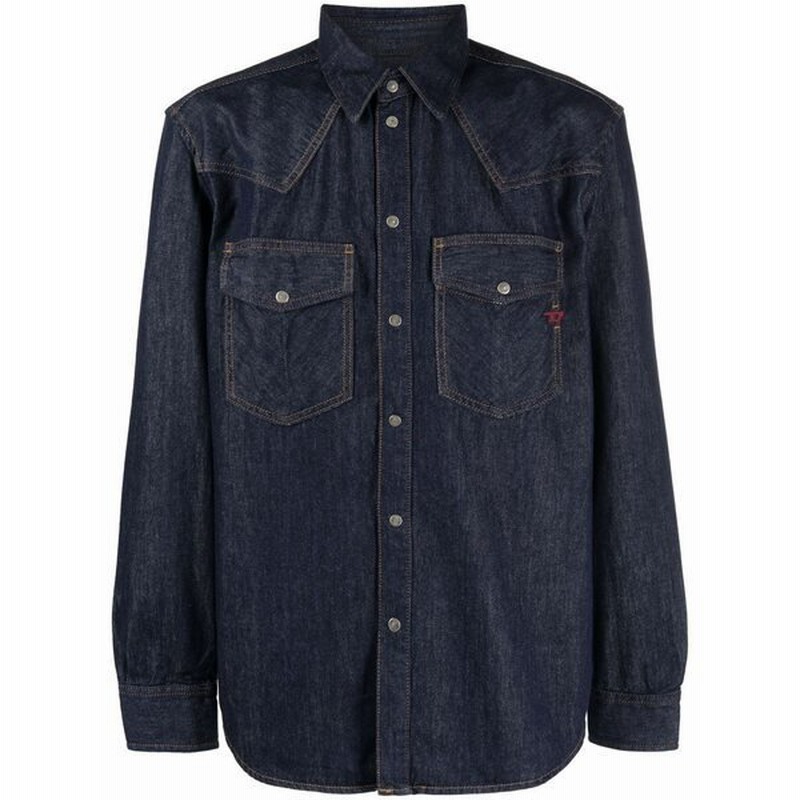 ディーゼル メンズ トップス ロングスリーブ デニムシャツ 01 Blue 通販 Lineポイント最大0 5 Get Lineショッピング
