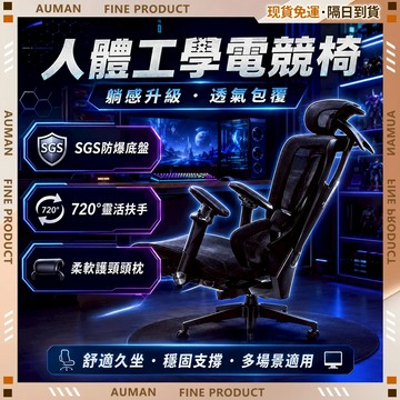 🥇歐曼🥇隔日達 人體工學椅 居家辦公 久坐支撐 可躺升降 家用舒適電競椅 電腦椅 午休椅 雙翼護腰 機械調節扶手