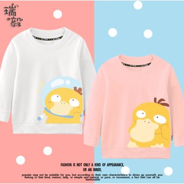 可達鴨精靈寶可夢動漫卡通大中小兒童裝圓領衛衣男女學生長袖衣服