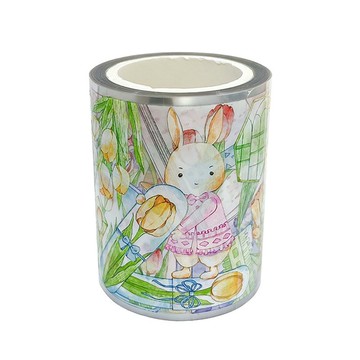 OKMT新七天流麻咕卡貼紙PET手帳手賬膠帶貝殼光工藝 鬱金香兔子