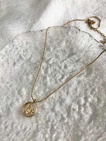 【日本直送 名牌中古包】Christian Dior 迪奧 項鍊 金色 DIOR 萊姆石 vintage fmzag2