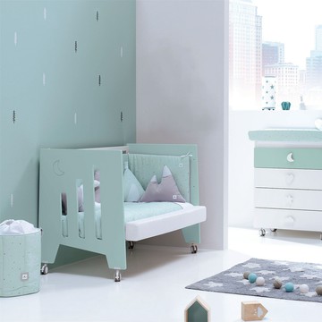 西班牙 ALONDRA｜五合一全能嬰兒床 薄荷綠