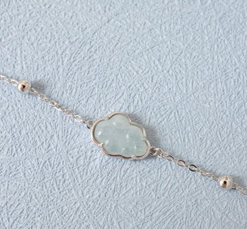 海寶藍雲朵純銀手鏈 海寶藍 純銀