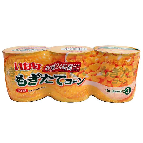 ★まとめ買い★　いなば食品 もぎたてコーン ３缶 ４５０ｇ　×8個