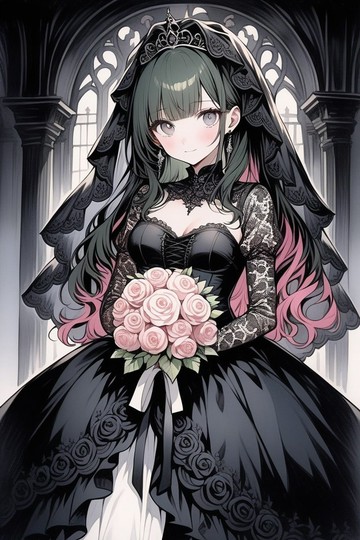 ねこのこ 2026 Halloween Collection 陽 ori 貼紙 黑薔薇新娘