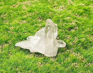 天然原礦冰透可愛小白水晶簇- 家居 辦公室 療癒 擺飾