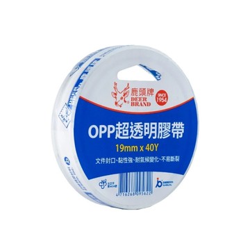 四維 鹿頭牌 3/4"x40y 透明膠帶(19mm)