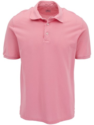 Fedeli - short-sleeve cotton polo shirt - men - Cotton - L - Pink