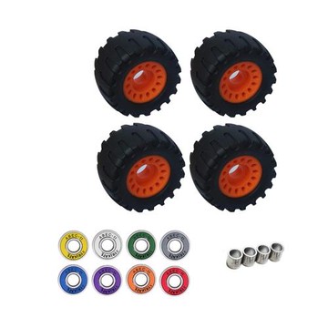 76x45mm雙翹滑板長板大魚板橡膠滑板輪電動滑板越野輪耐磨刷街輪