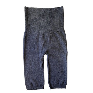 羊駝蠶絲腹部保暖褲 深灰色