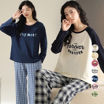 Sleeping Beauty 率性圖樣長袖居家睡衣-7色可選