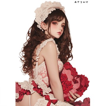 【12月新品6】07-111-0158 人物貼紙 性感情人節女孩