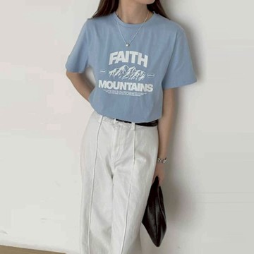 正韓T恤 印花短袖T恤ATM1037-創翊韓都